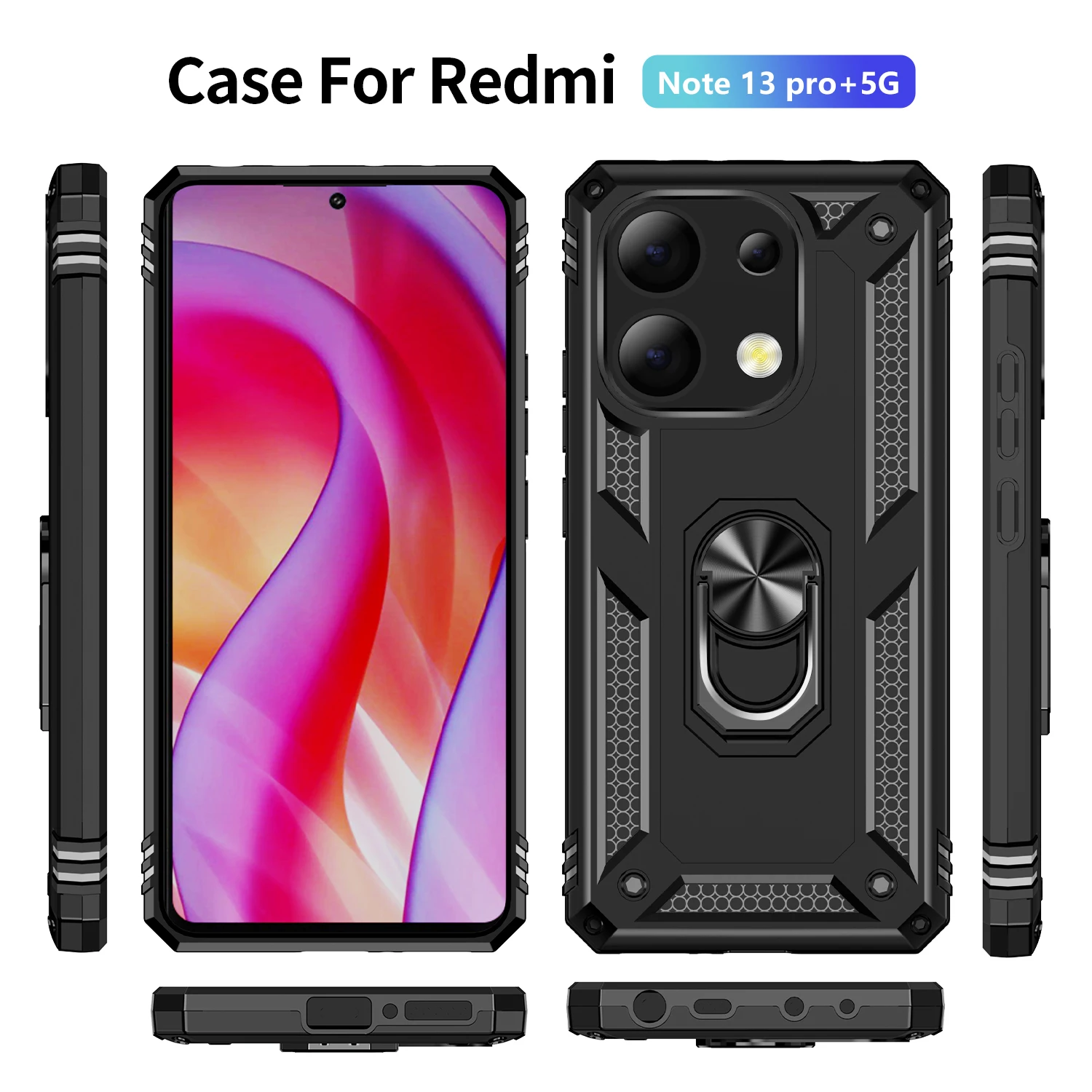 For Xiaomi Redmi Note 13 12 11 10 Pro Plus 11s 10s Case Armor Shockproof Cover For Redmi 10 10A 10C 12C 11A Case image 6