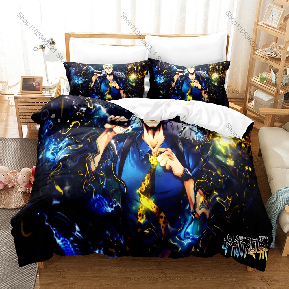 Cool Nanami Kento Blonde Suit Leopard Tie Cleaver Sunglasses Duvet Cover + 2 Pillowcases Dark Shonen Anime Bed Linen view 3