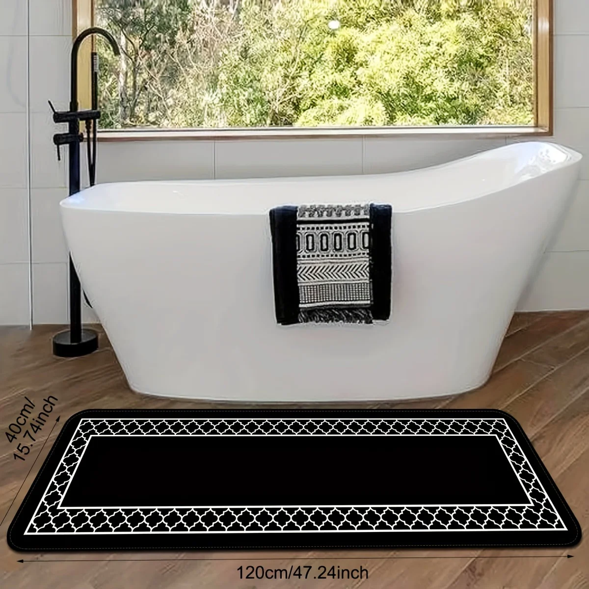 VIKAMA American-Style Rug Set For Kitchen Long Strip Water-Absorbent And Dirt-Resistant Carpet For Entrance Door And Home Decor