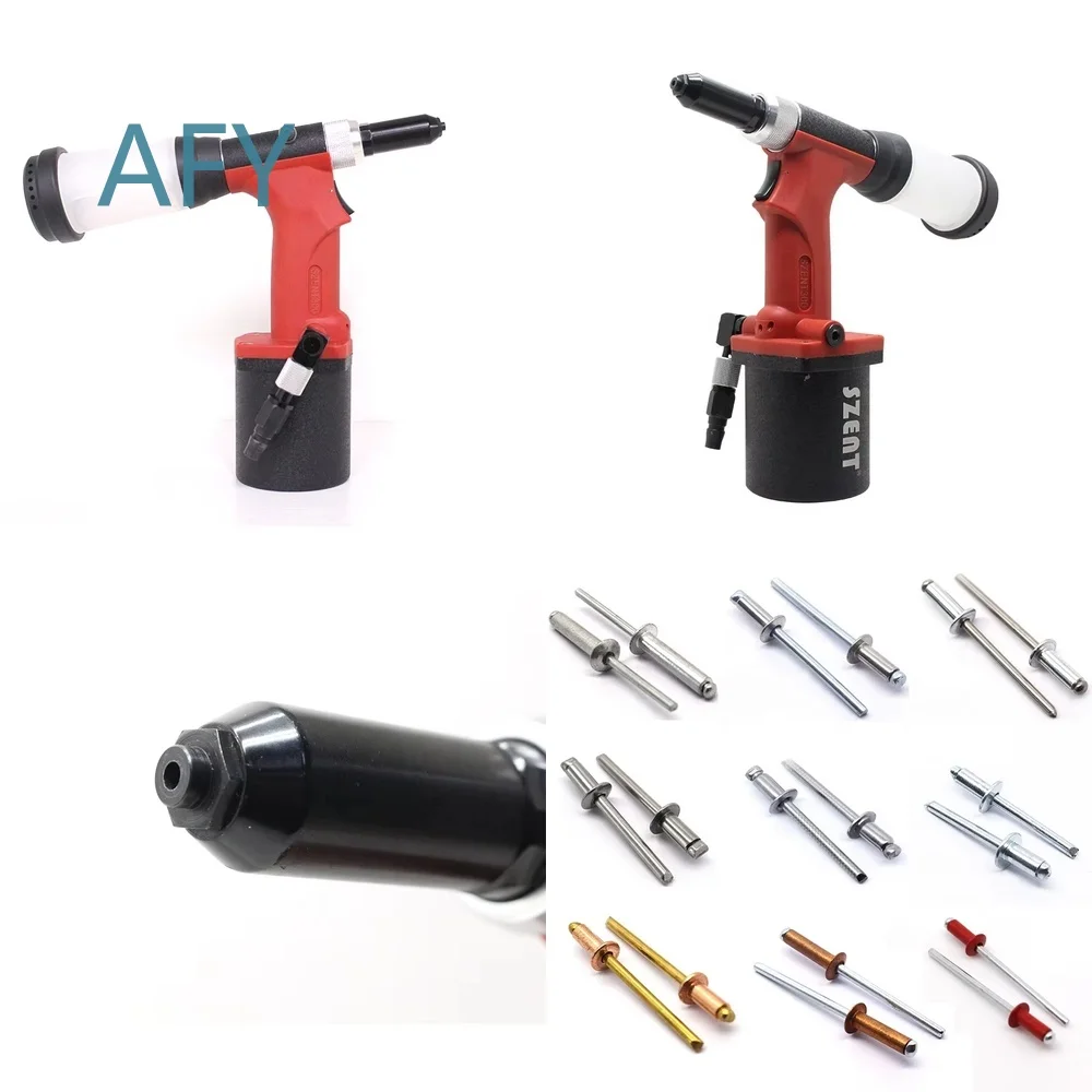 Industrial Air Hydraulic Aluminum Rivet Gun for Stainless Steel Blind Rivets Heavy Duty Pneumatic Riveting Tool for Metal