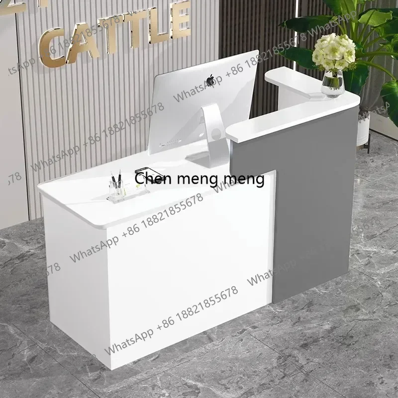 

Front Desk Reception Counter Clothes Luxurious Office Church Furniture Restaurant Professional Bureau Meuble Aesthetic Hairdress