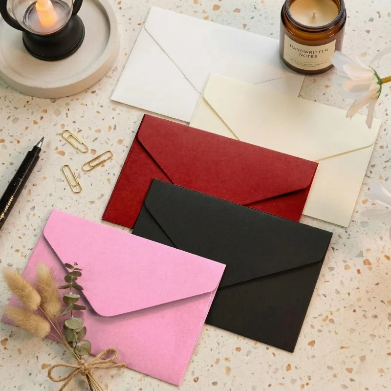 

60 шт. Минималистичные мини-конверты из крафт-бумаги 10,5x7 см, оптом, для визиток, приглашений на свадьбу, выпускной, любовных писем