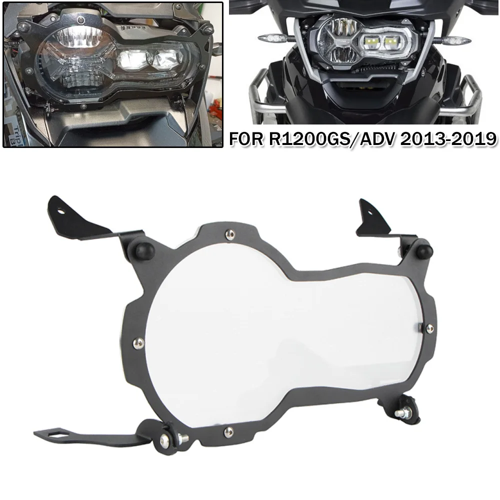Motorcycle Headlight Protect Lens Guard Cover For BMW R1250GS Adventure LC 2022 2023 R1200GS GS ADV R1200 R1250 GSA Triple Black
