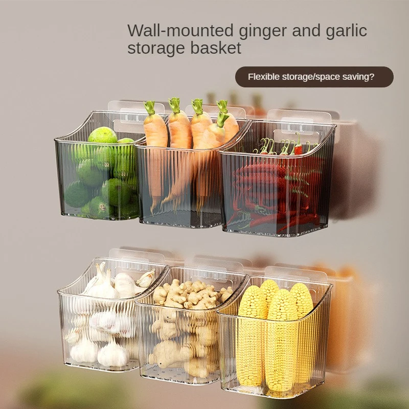 Kitchen Basket Neat And Orderly Save Space Convenient Popular Garlic Ginger Onion Storage The Actual Transparent Storage Basket