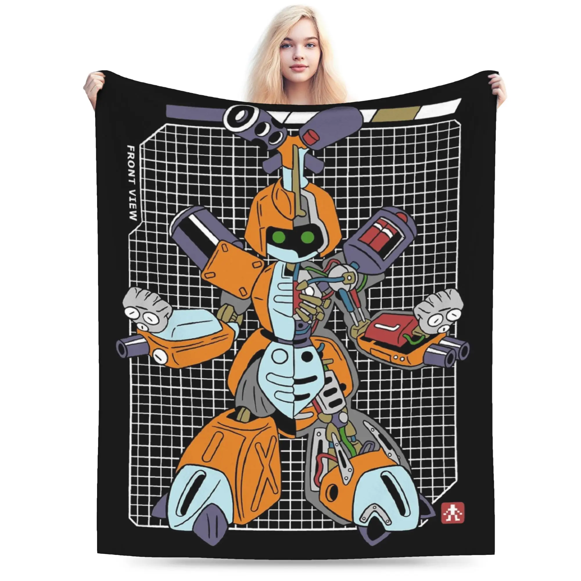 Project Metabee Medabots Blanket Fleece Printed  Multi-function Warm Throw Blanket for Home Car Bedspreads