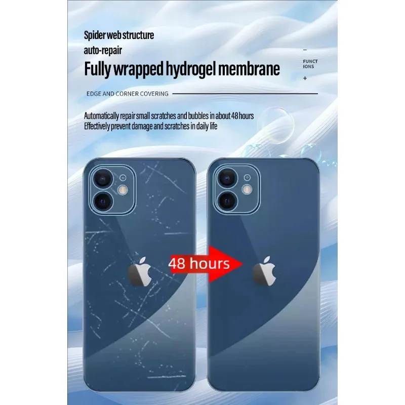 1-3 Stück Vollflächige Rückseiten-Hydrogelfolie für iPhone 17 ProMax 16 15 14 13 12 11 Pro Kratzfeste Rückseiten-Schutzfolie – Detail 10