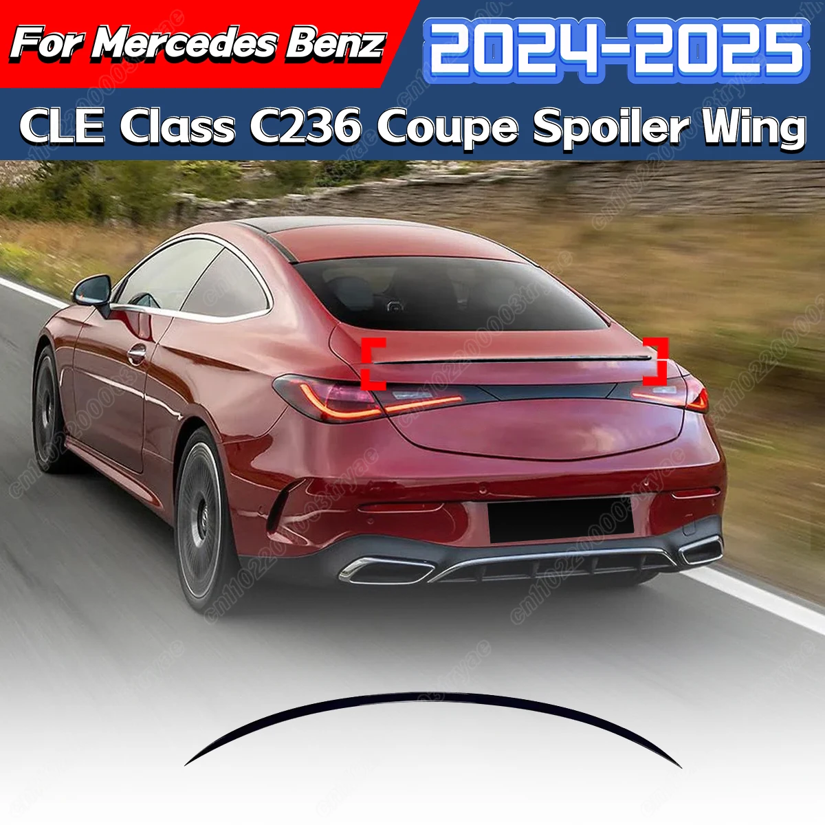 

For Mercedes Benz CLE Class C236 Coupe 2024 2025 Automotive Trunk Spoiler Dew Splitter Wing Rear Splitter Wing Modification Kit