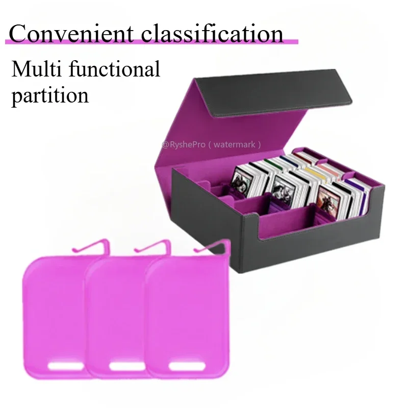 PP البلاستيك 5 قطعة صندوق بطاقات التداول يربك كليب بطاقة الألعاب صندوق متعدد الطبقات بطاقة فاصل تخزين تصنيف حاجز لوحة كليب #2