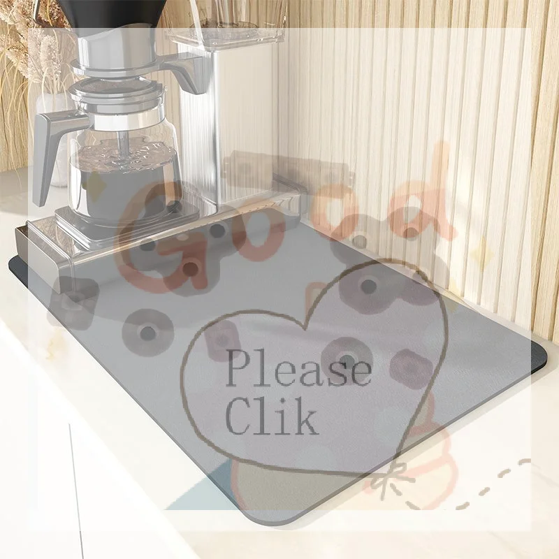 【HG】Kitchen Absorbent Fast Drying Non Slip Kitchen Counter Mat 30*40cm Quick Dry Bathroom Drain Pad For Coffee Maker Dish Dryin