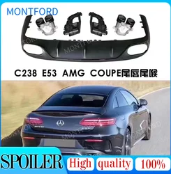 be suitable for Mercedes Benz E-Class coupe W238 W213 2016-2020 modified E53 tailpipe rear bumper kit exhaust pipe accessories