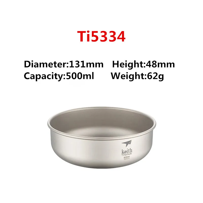 Keith Campingservies Titanium Kommen Pan Fruit Groente Voedselcontainer Bacteriostatisch bestek OutdoorWandelen Picknickbestek