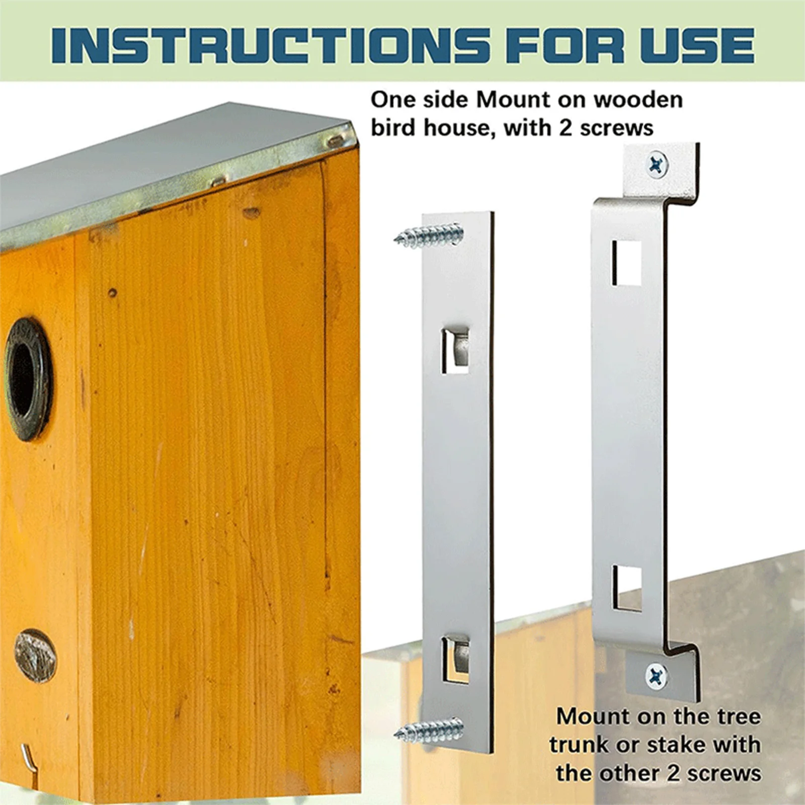 

1Set Bird House Fixing Rack Reliable Steel Bracket for Wall Tree Fence Hanging Bird Nest Holder Mounting Bracket