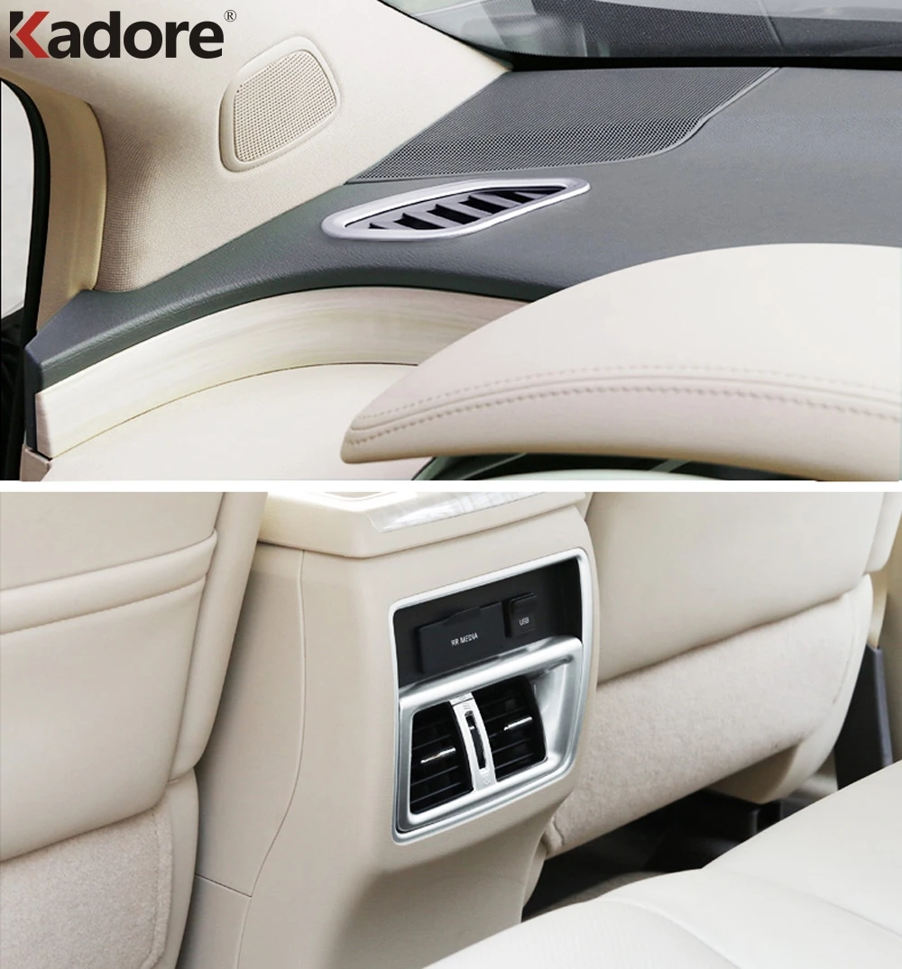 Voor Nissan Murano 2015 2016 2017 2018 Interieur Achterbank Air Vent Outlet Cover Trim Frame Decoratie Auto Sticker Accessoires