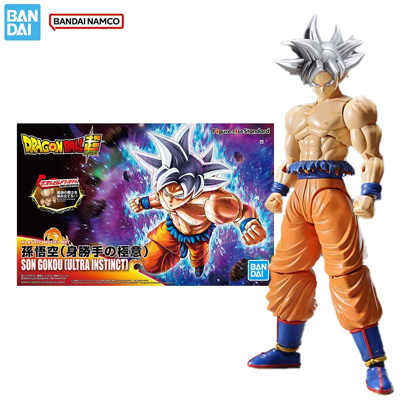 

Bandai оригинальный комплект модели Dragon Ball, стандартная коллекция Son Gokou Ultra Instinct, экшн-фигурка, модель игрушки