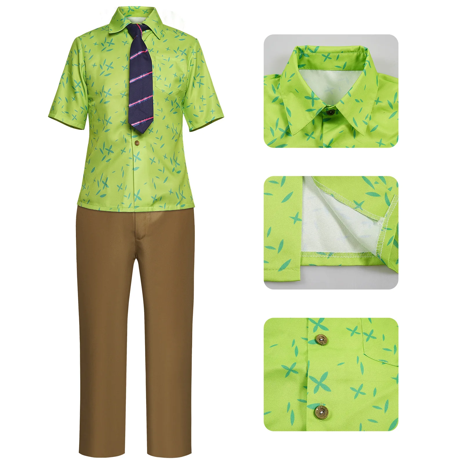 Anime Nick Wilde Cosplay Kostuum Shirt Broek Stropdas Uniform Halloween Carnaval Pak Op Maat Gemaakt