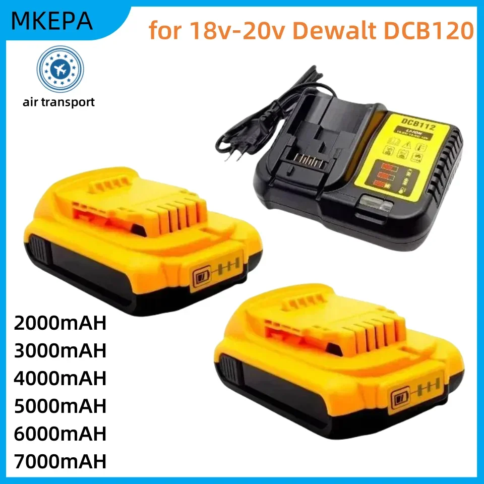 DCB200 20V Battery Compatible with dewalt power Tools 18V 7Ah rechargeable electric tool Lithium batteries 20V 18Volt 18v 7.0Ah