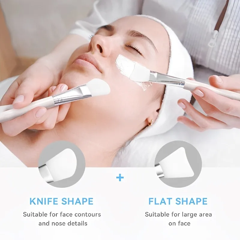 4/1 Uds cepillo de máscara de silicona aplicador de máscara de barro Facial cepillo aplicador de humectante herramienta para máscaras de arcilla Facial herramienta de cuidado de la piel DIY