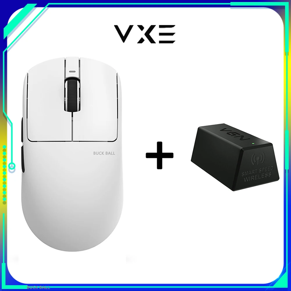 Мышь Vgn Vxe Dragonfly R1 Tri Mode R1 Pro Max E-Sports Беспроводная мышь Paw3395 R1 4k Dongle Reciver Аксессуары для ПК Gamer Custom