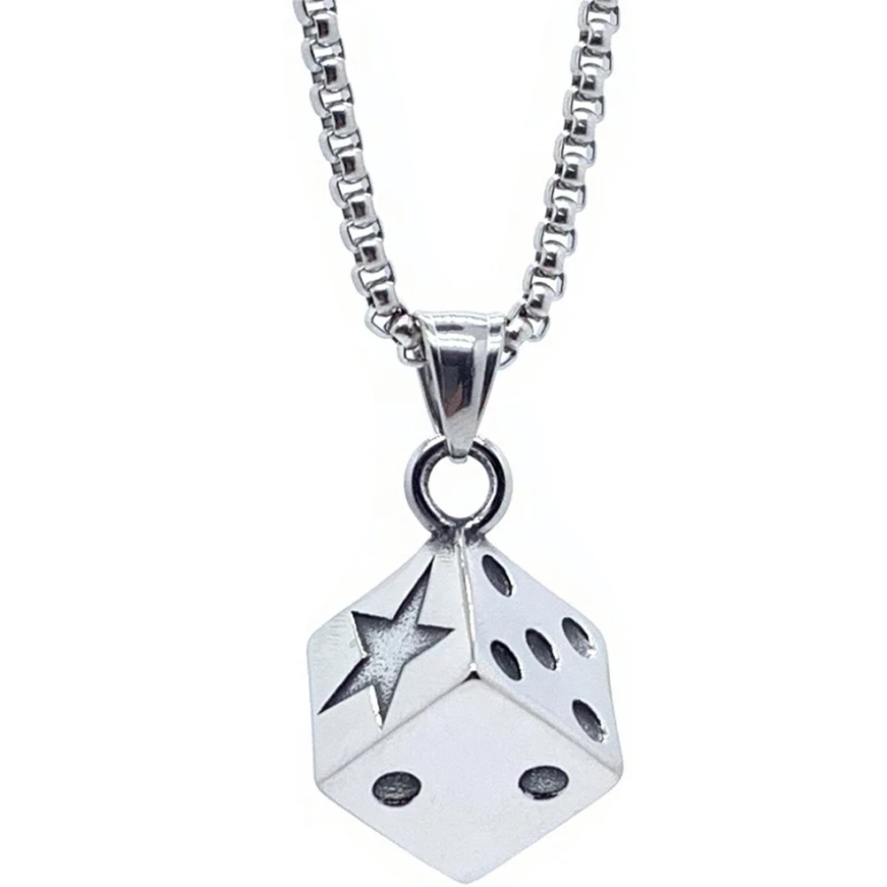 

Retro Mahjong Necklace Titanium Steel Adjustable Clavicle Chain Men Women Fashionable Jewelry Pendant Necklaces