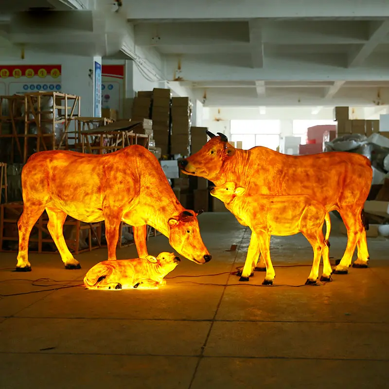 Night scene outdoor garden landscape decoration luminous animal simulation scalper sculpture ornament