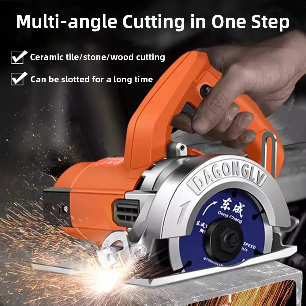 Electric Cutting Machine Small Household Tile Stone Marble Woodworking Multifunctional Portable Electric Saw Slotting Machine