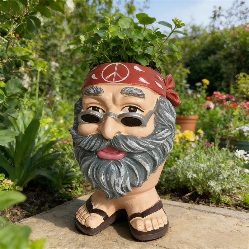 Resin Slipper Planter Funny Shoe Flower Pot Garden Ornament Outdoor Yard Decor For Gardeners Seniors Birthday Housewarming Gift - view 4