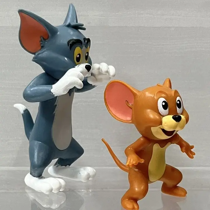 New Anime Toms And Jerrys Action Figures Classic Cartoon Cat Mouse Model Toys Cute Desktop Ornaments Collectible Toy Children'S