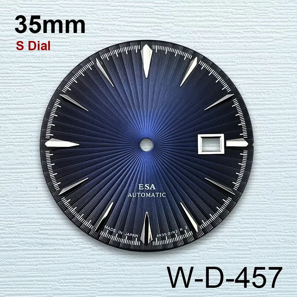 35mm S Logo Cocktail Dial Fit NH35 Movement High-Quality Vertical Grain Dial Watch Modification Accessories