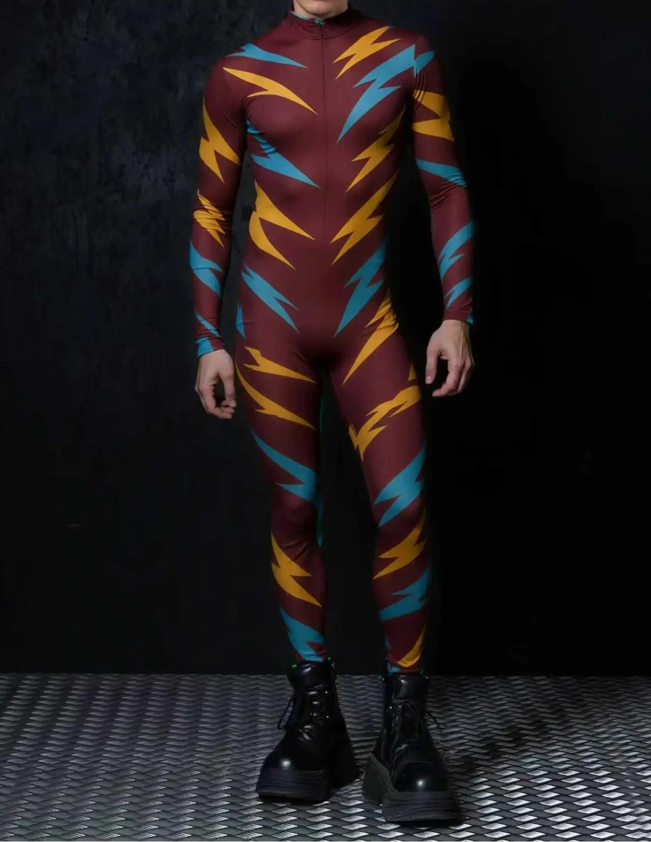 Herren Rüstungs-Muskelanzug, Karneval, Mechanischer Bodysuit, Halloween-Party, Bühnenauftritt, Cosplay-Kostüm, Strumpfhose – Detail 20