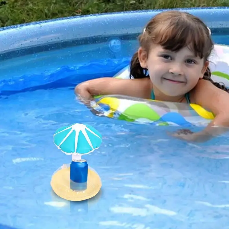 Flotadores de bebidas para piscina, flotadores de piscina gruesos y bonitos, flotadores de bebidas ligeros y resistentes, accesorios de piscina para cumpleaños, aniversario de Pascua