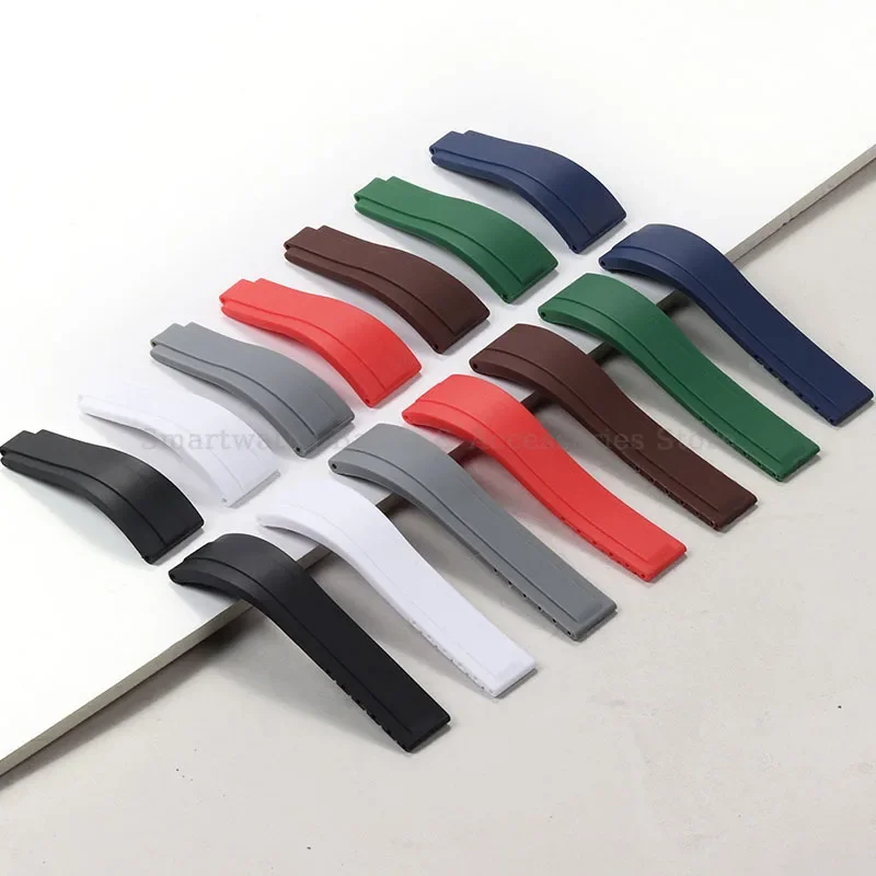 20mm TPU Silicone Strap for Rolex for Submariner GMT for Daytona for Oysterflex Metal Buckle Replacement Bracelet Men Accessory