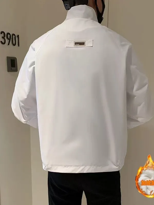 جديد 2025 ملابس خارجية للرجال من Faion Thiened Fce مبطنة بياقة واقفة Jaet ملابس خارجية للخريف والشتاء من البوليستر طويلة Sve #3