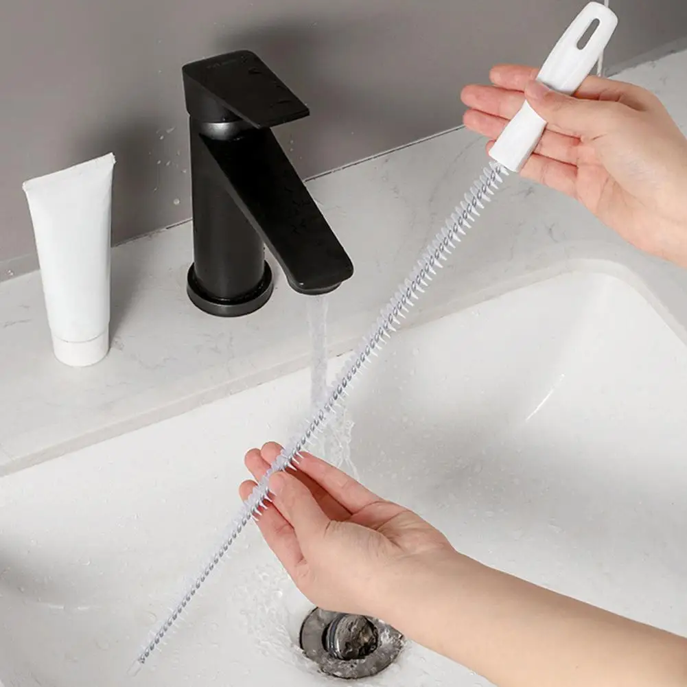 47 سنتيمتر استنزاف فرشاة انحناء الشعر الماسك طويل مريح مقبض الأنابيب الأنابيب الأنابيب التجريف فرشاة الحمام بالوعة الشعر اكسسوارات