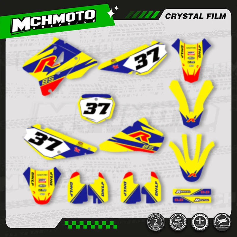 

MCHMFG мотоциклетные графические фоновые наклейки для Suzuki RM80 RM85 RM 80 85 2001-2018 2017 2016 2015 2001-2015