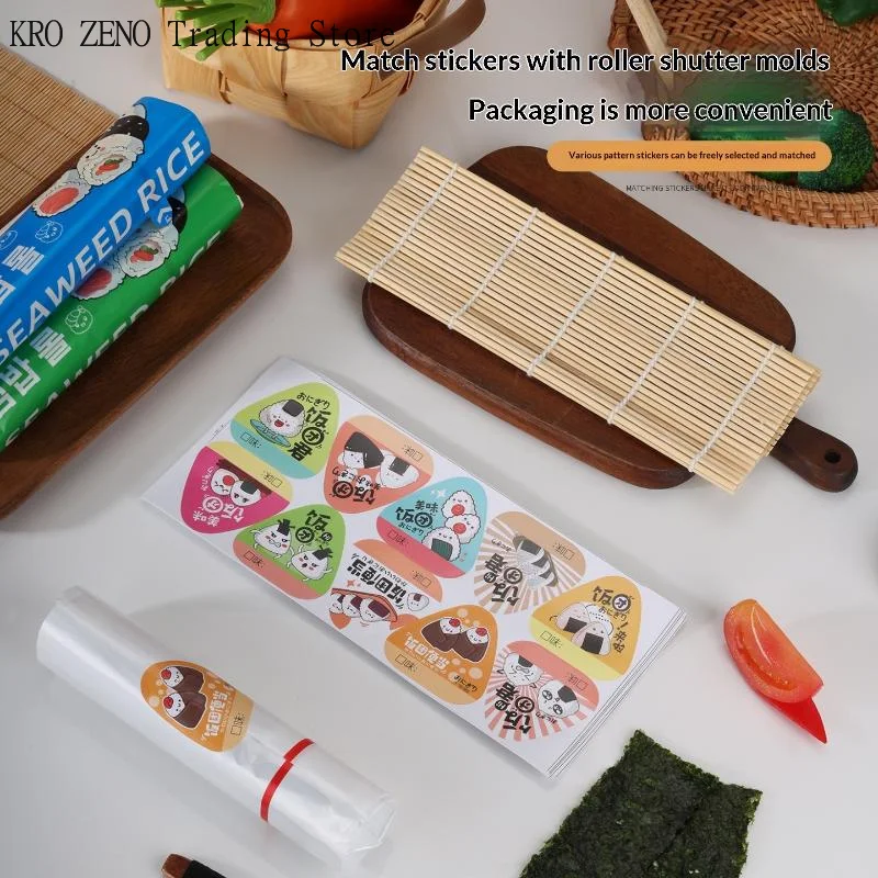 20/100Pc Food Grade Disposable Sushi Seaweed Rice Roll Packaging Bags Japanese Cartoon Print For Rice Ball Bento Lunch Food Wrap