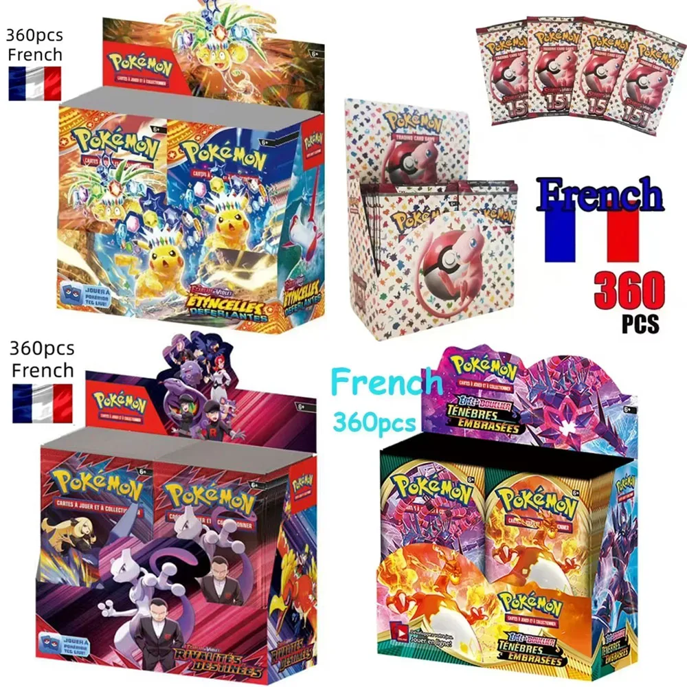 360P Pokémon français TCG: Ecarlet & Violet Etsncelles Astral Radiance Obsidian Flames Booster Box Pokemon cartes jeu 36 Pack boîte