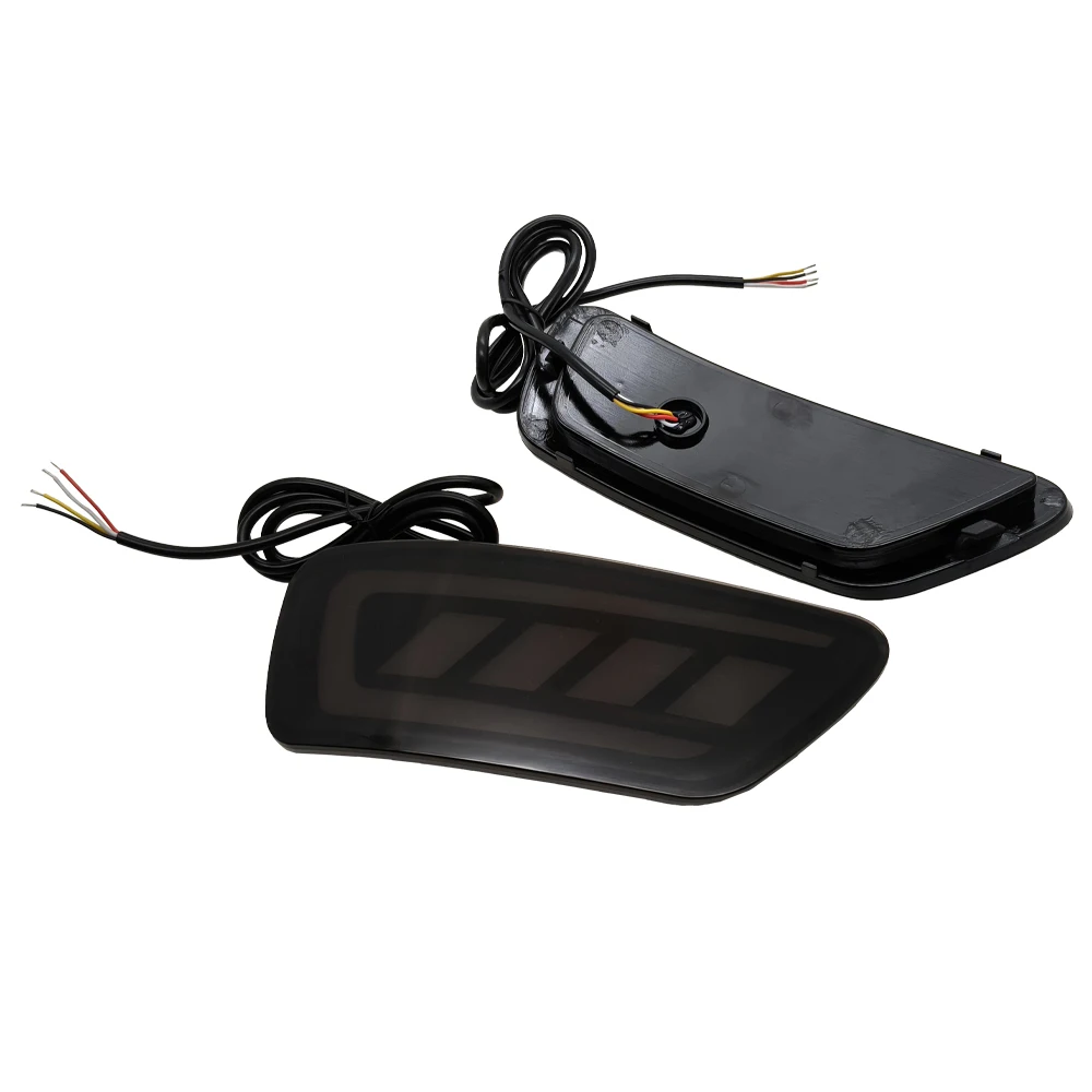 2 قطعة المصد الخلفي عاكس مصباح ليد خلفي اكسسوارات السيارات أضواء الفرامل تتدفق بدوره إشارات صالح ل جيب جراند شيروكي 2011-2022