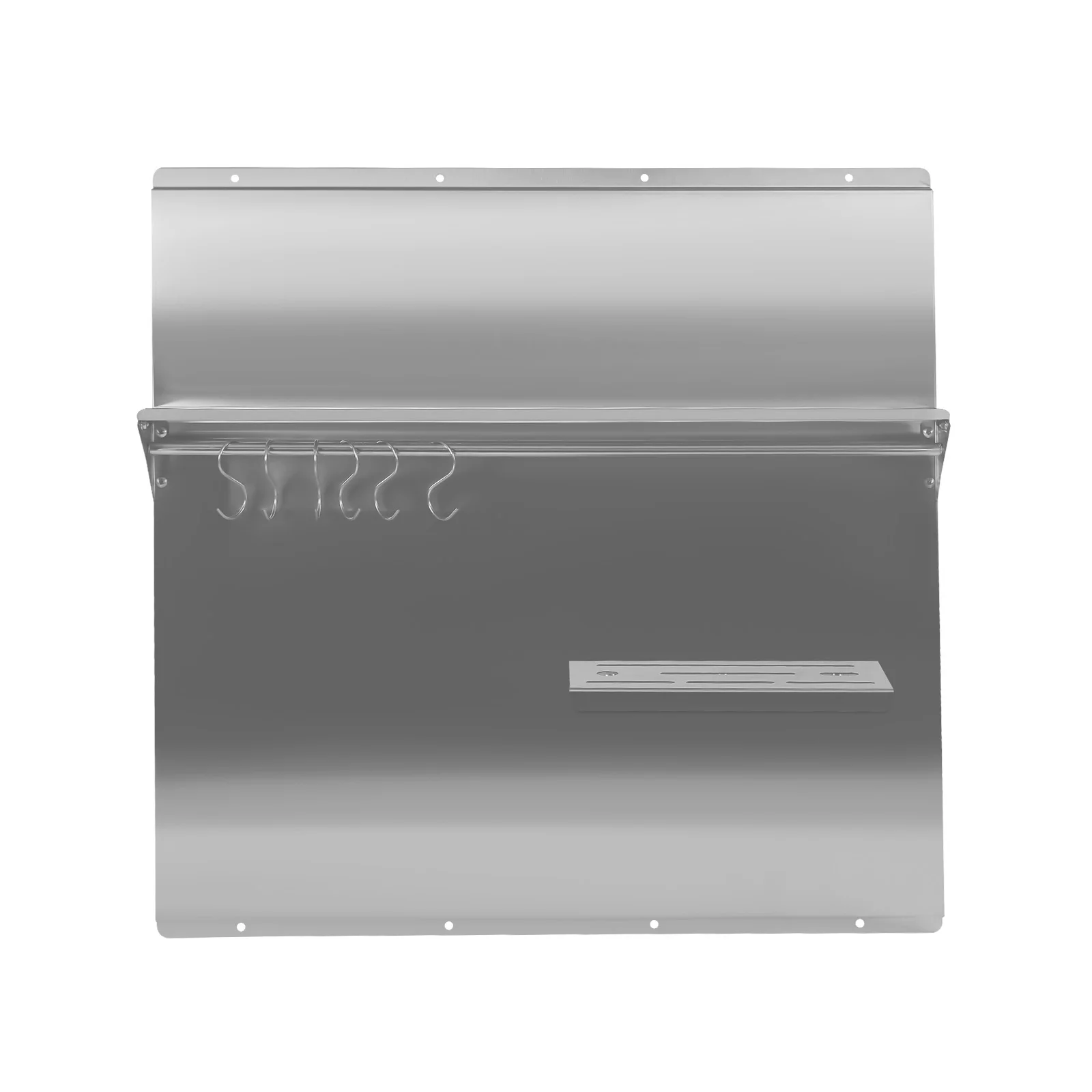 30*30.7*2 In Range Back Splash Stainless Steel Shield Splash Wall-mounted W/Condiments Storage&Knife Shelf for Kitchen Home