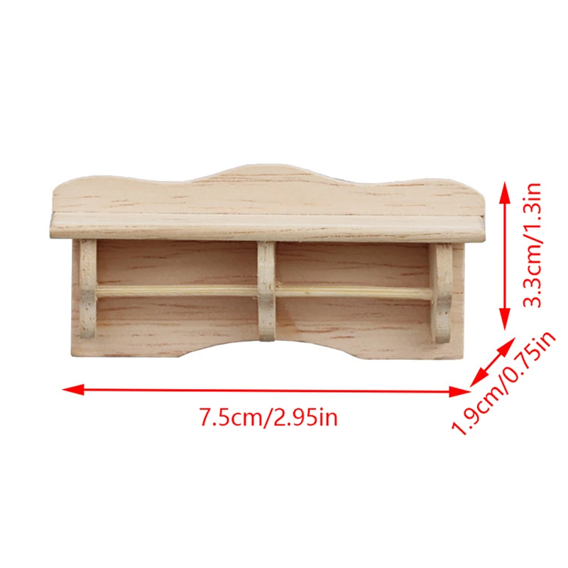 1:12 Dollhouse Miniature Wall Shelf Bathroom Storage Rack Model Furniture Accessories For Doll House Decor Kids Pretend Play Toy