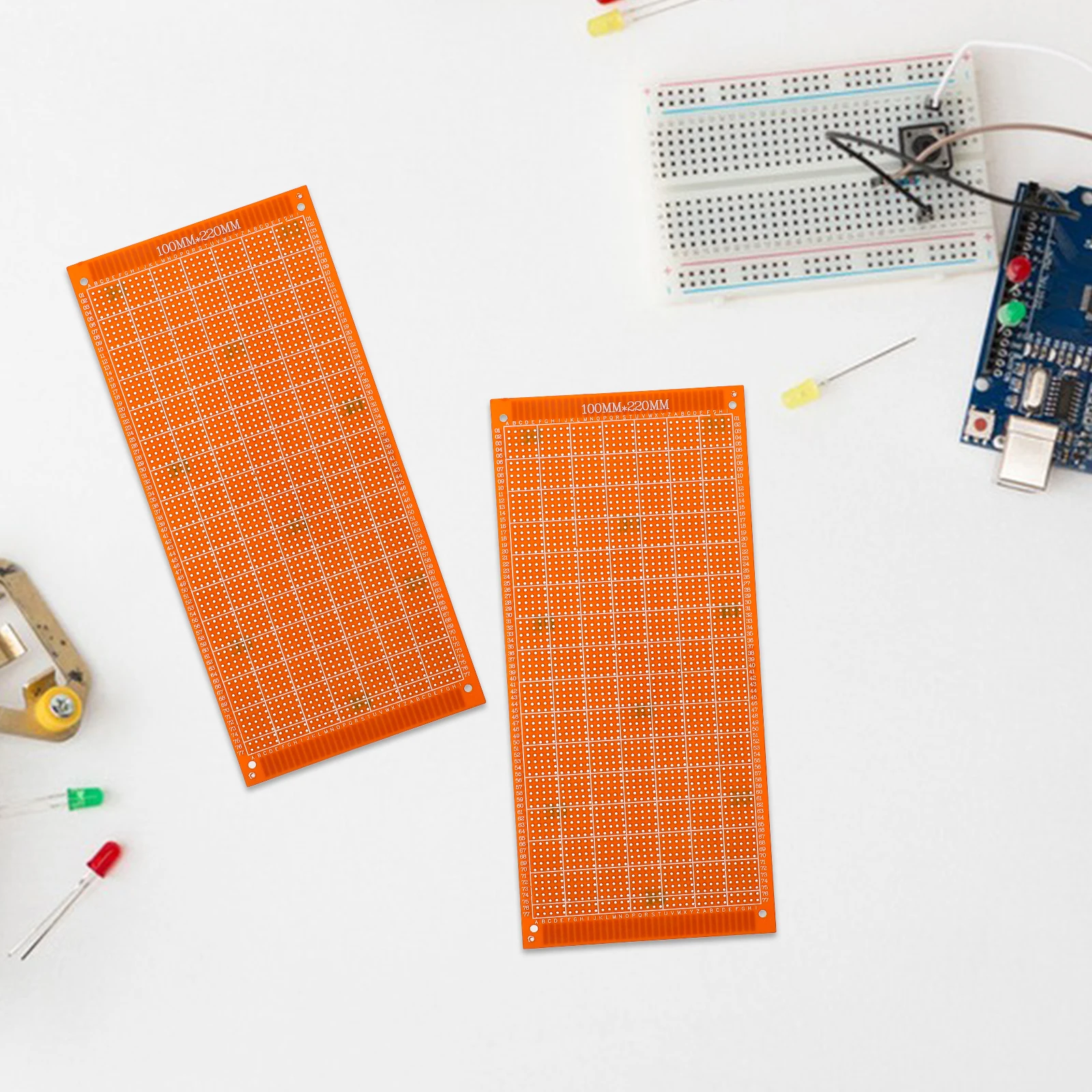 Bande de Circuit Perfboard pour expériences électroniques, 4 pièces, projet de soudure, Double face, Pcb, fibre de verre pour ordinateur