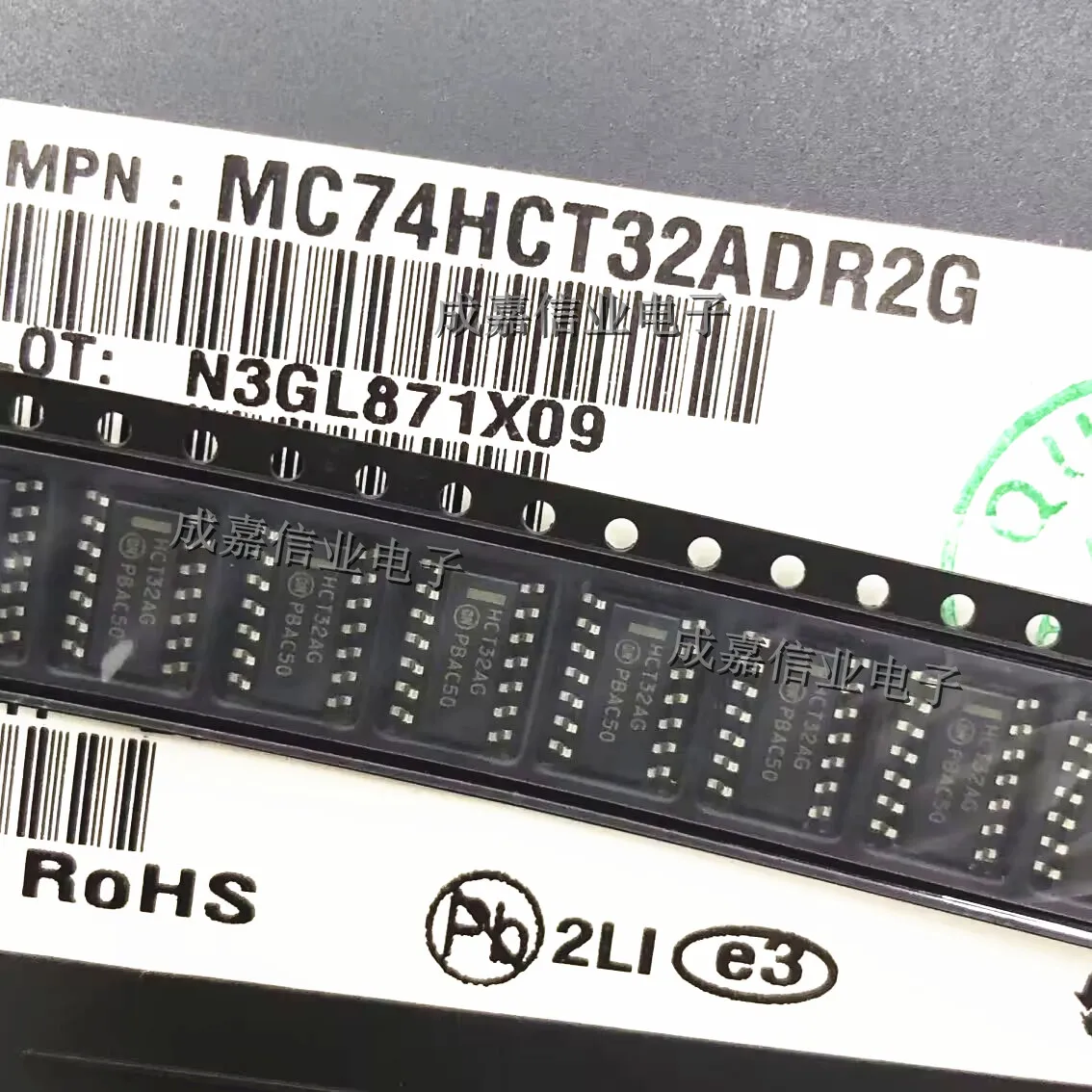 100pcs/Lot MC74HCT32ADR2G SOP-14 MARKING;HCT32AG OR Gate 4-Element 2-IN CMOS 14-Pin Operating Temperature:- 55 C-+ 125 C