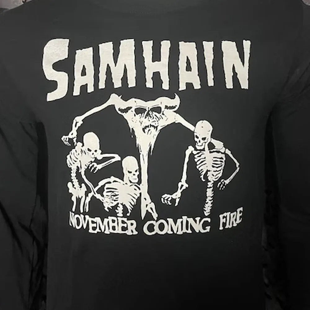 Samhain rock band black Long sleeve All sizes VTG shirt 1F1093