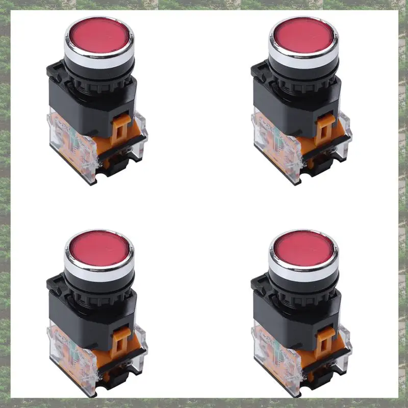 أفضل ما في 2025-4X LA38-11/203 مفتاح ضغط مؤقت للخدمة الشاقة باللون الأحمر