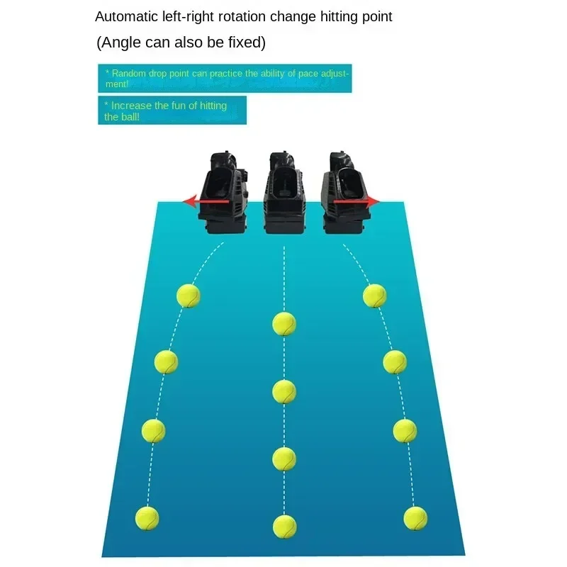 آلة كرة التنس المحمولة 220 فولت آلة رمي الممارسة الذاتية واحدة مع شبكة الصيد المحمولة جهاز الممارسة مساعد المدرب #5