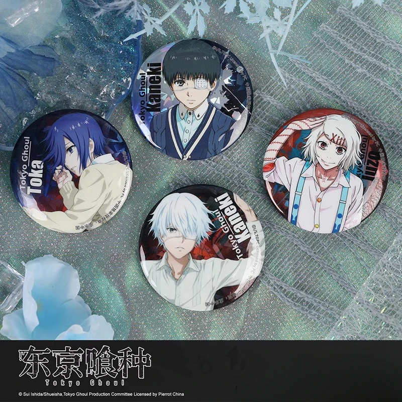 Tokyo Ghoul Kaneki Ken Kirishima Touka JUZO SUZUYA Badge Anime Peripheral Cute Cartoon Collection Goods Kawaii Collect Brooch