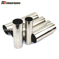 Car styling 1.2mm thick 38mm 51mm 63mm 76mm Exhaust pipe muffler tail pipe 304 stainless steel welding material 1pc