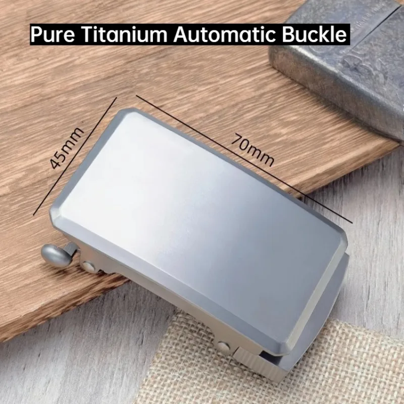 35/38mm Pure Titanium Rustproof Men's Belt Buckle Waist Band Auto Buckle Head Toothless Outer Wear High-end Leather Belt Buckle