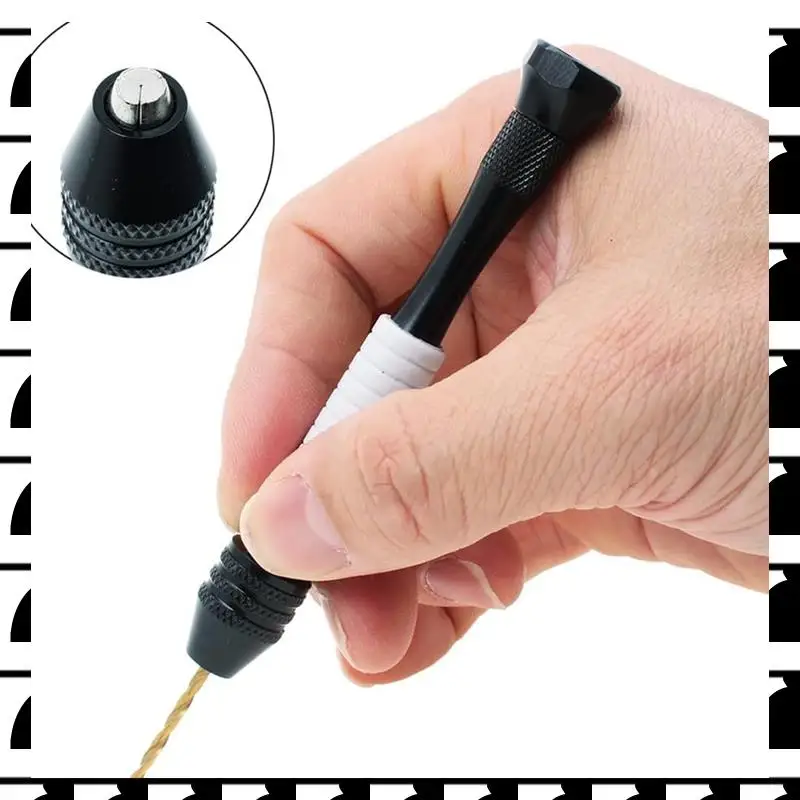 

A44U Pin Vise Hand Drill Manual Drills W/25Pcs Drill Bits (0.5Mm-3Mm) -Rotary Hobby Drill For Jewelry Making, Wood