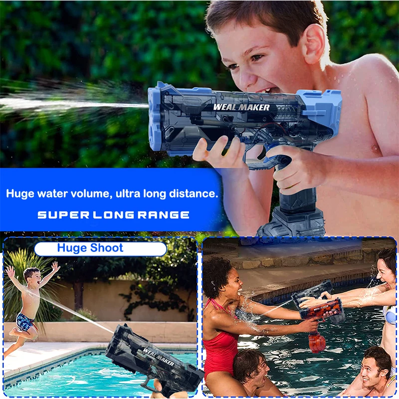 Hochdruck Automatische Spray Wasserpistole Sommer Spielzeug Kinder Wasser Spielzeug Elektrische Wasserpistole Geeignet für Schwimmbäder, Strände,