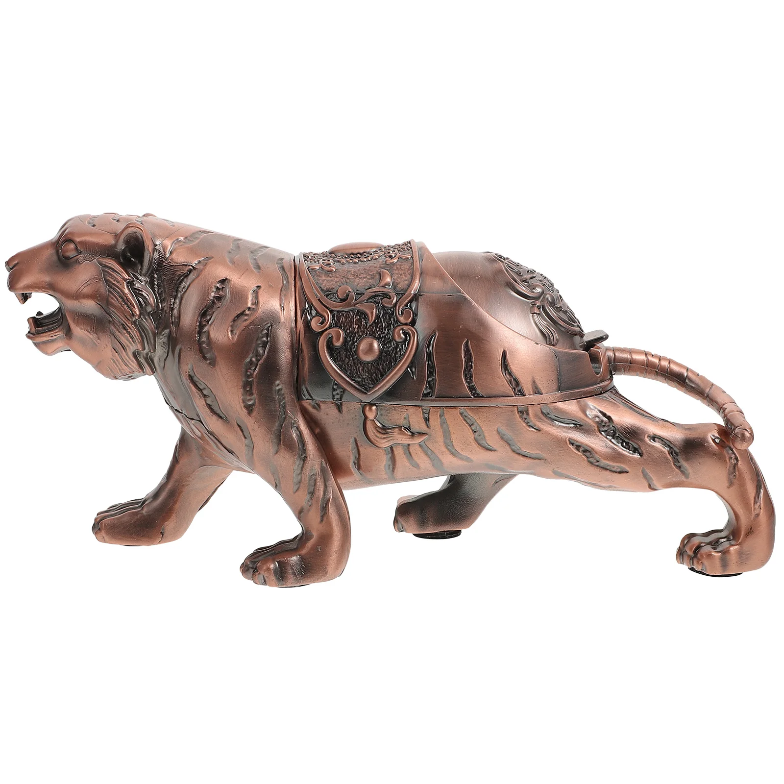 

Tiger Shaped Ashtray Zinc Alloy Desktop Container Butt Holder Smoke Ash Storage Indoor Decor Home Use